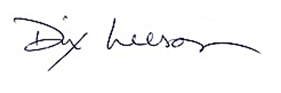 The signature of Dix Leeson.